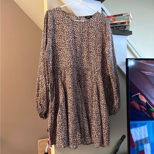 Wishlist Tunic, Brown Floral, Size Small